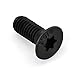 Glvaner M5-0.8 x 8mm Flat Torx Head Machine Screws, Class 10.9 Alloy Steel, Black Oxide Finish, Full Thread, Torx Security Screws, 50 pcs