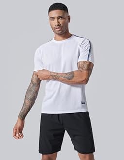 5 Pack Men’s Active Quick Dry Crew Neck T Shirts | Athletic Running Gym Workout Short Sleeve Tee Tops Bulk