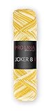Material: 100% Baumwolle, Topflappengarn 50g Joker 8 Color - Farbe: 541 - gelb Mix