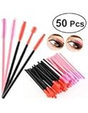 NUOLUX Mascara Brush,50pcs Disposable Silicone Mascara Wands Brush Set