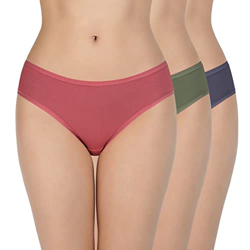 Image of Amante Solid Low Rise Cotton Bikini Panty Pack(Pack of 3)