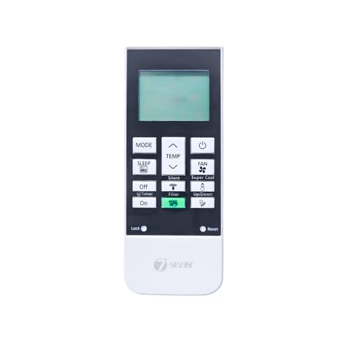Image of 7SEVEN Compatible AC Remote for Hitachi Split AC and Window Air Conditioner The Model of Remote Control is 168D, Exact Match with Original Remote No Pairing Required use New AAA Alkaline Battery.