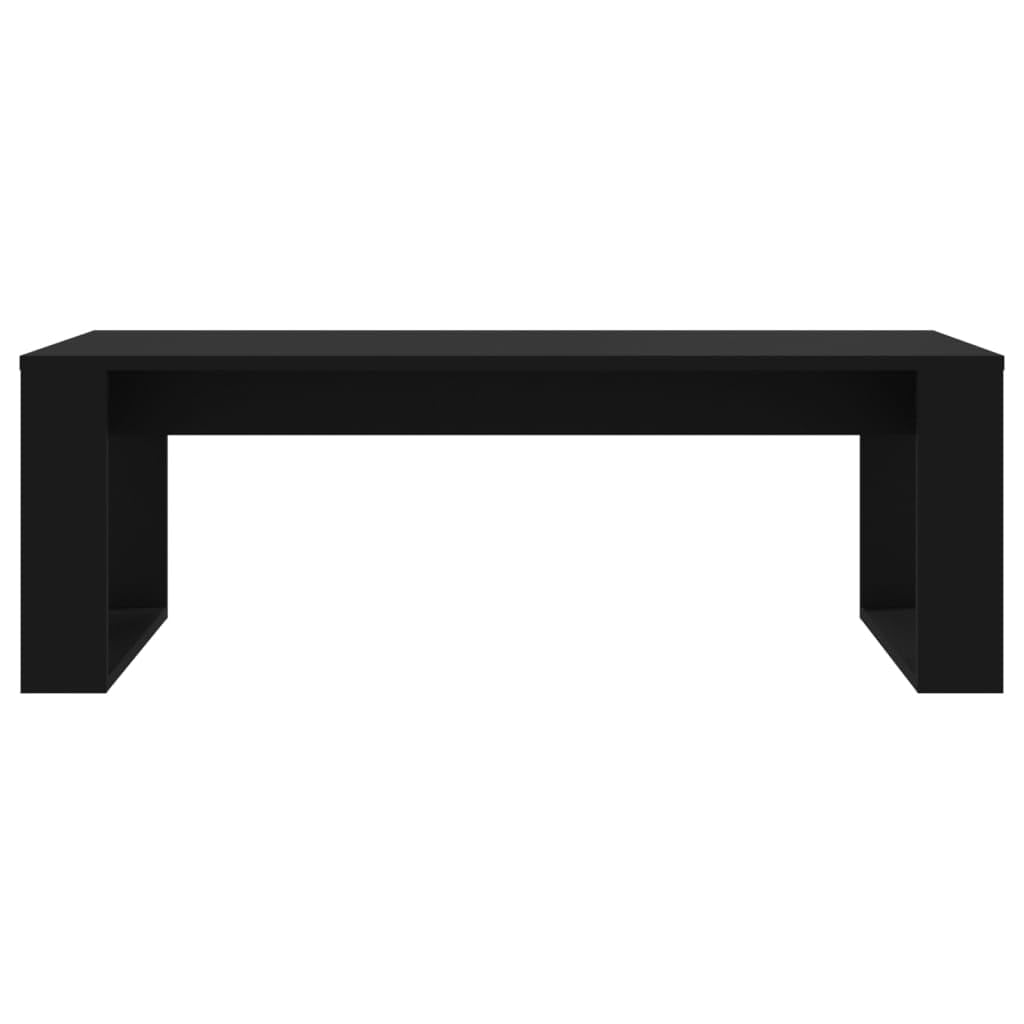 LAPOOH Stolik kawowy czarny 102 x 50 x 35 cm drewno inżynieryjne, nowoczesny stolik kawowy, stolik kawowy do salonu, stolik kawowy-823359