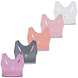 interior ropa bebe 5 tops de algodón para niña, extremadamente cómodos