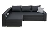 [page_title]-Collection AB Enjoy Polsterecke mit Bettfunktion und Bettkasten Ecksofa, Stoff, Anthrazit, 161 x 224 x 84 cm