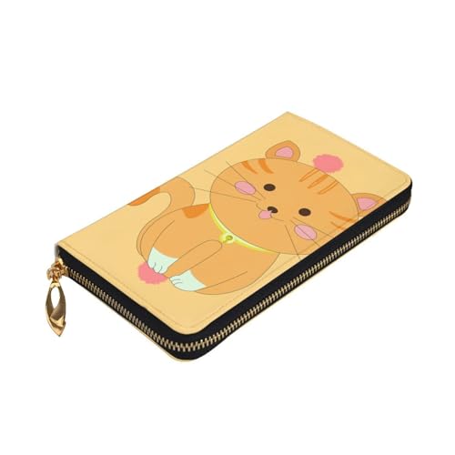 Cute Cartoon Kitten Prints Leather Long Clutch Wallet for Fashionable Girls and Women - Durable, Stylish, and Functional, Black, One Size3