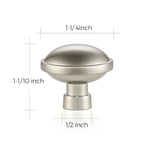 Image of Ravinte 20 Pack 1-1 /4 Inch Diameter Kitchen Cabinet Knobs Brushed Nickel Dresser Knobs Round Solid Cabinet Drawer Pulls for Kitchen Cupboard Hardware