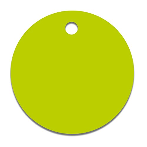 Étiquettes d'identification vierges en plastique jaune de 6,3 cm pour marquage industriel