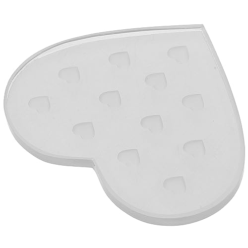 LALAFINA Glass Lash Pad for Eyelash Extensions Heart-shape Eyelash Grafting Holder Pallet