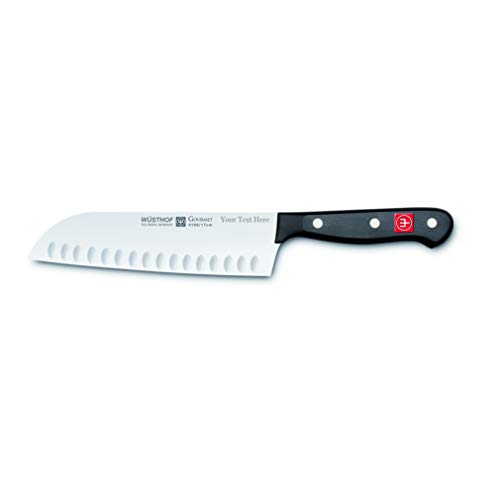 Wusthof Gourmet - 7" Hollow Edge Santoku Knife w/Custom Engraving - Personalized