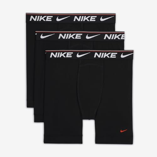 Nike Ultra Comfort Men's Dri-FIT Long Boxer Brief (3-Pack) (KE1263-001, Black) Size X-Large2