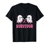 Photo Gallery survivor ghost pink ribbon halloween party donne moglie maglietta Photo Gallery survivor ghost pink ribbon halloween party donne moglie maglietta
