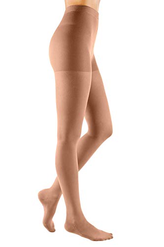 Mediven Sheer & Soft for Women 20–30 mmHg Compression Pantyhose – Closed Toe Sheer Support Stockings for Secure Fit, Leg Circulation, All-Day Wear, Travel & Gentle Everyday Comfort, IV, Standard, Natural