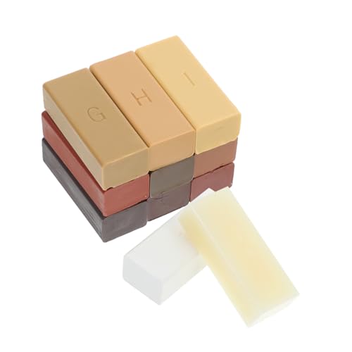Mikinona 11 Stück Teiliges Holzreparaturwachs mit Farben Natürlicher Farbton Nahtlose Integration für Kratzer und Schäden an Parkett und Holzfußböden im Wohnzimmer und Bad