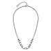 Produktbild Leonardo Mascha Halskette aus Edelstahl 1 Stück, kurze doppelreihige Halskette mit zirkoniabesetzten Kettengliedern silberfarben, Damenschmuck, 0217
