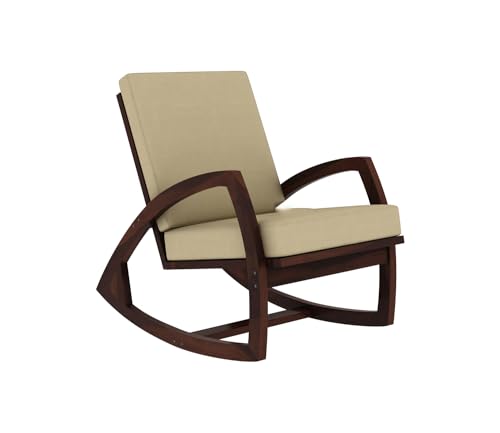 Image of CRAFT D ARTS Sheesham Wood Rocking Chair for Adults, Wooden Rocking Chair (Rocking Chair) (Walnut), 81.3 cm , 55.9 cm , 101.6 cm