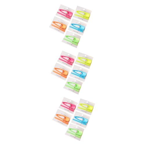 Pinces à cheveux amusantes lot de 15 barrettes fluo et rouge pour fille