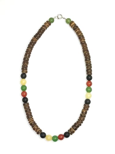 Collier rasta en argent 925 et pierres naturelles | Artisanat français