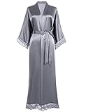 morgenmantel damen lang große größen Größe: One Size. Fit an Brust und Hüften: Bis zu 122cm. Maxi-Lang: 135cm, bis Knöchel.