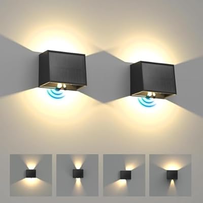 T-SUN Aplique Solar Exterior Pared con Sensor de Movimiento 1500 mAh Luz Solar LED Exterior Jardin 3 Modos Aplique Solar Ajustable Arriba Abajo Foco Solar para Jardín Pared Valla Garaje 2 Unidades | Ya disponible en tu tienda friki favorita! En mundofriki.es!