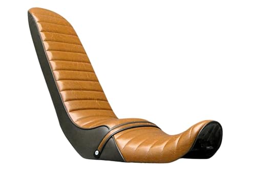 ゼファー400前期 茶皮 三段シート/ロングシート 初期〜2型 前期 C1 C2 C3 C4 ブラウン レザー 3段 車検対応 段シート へっぽこ社長