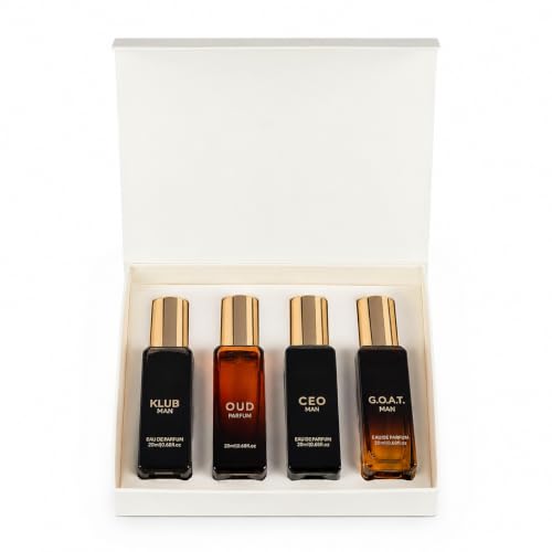 Men's Eau de Parfum Gift Set, 4x20ml - Klub, Oud, CEO, G.O.A.T.