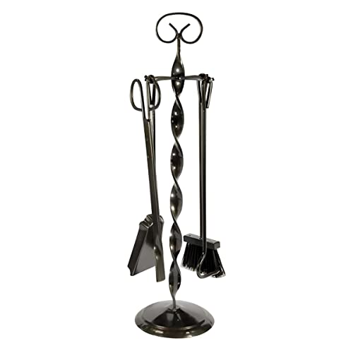 PEGANE Serviteur/Garniture de cheminée Ensembles d'outils Pince à feu Pelle Brosse en Fer forgé Coloris - Hauteur 70cm