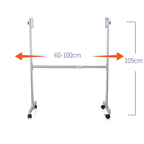 Support tableau blanc à roulettes verrouillables portable 60-90 cm - 3