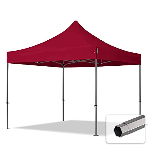 TOOLPORT 3x3 m Tonnelle Tente Pliante Barnum Acier, PES 750, Rouge