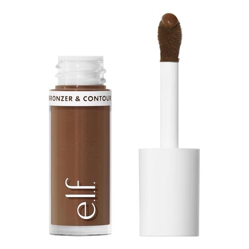 Image of e.l.f. Camo Liquid Bronzer & Contour, 7 Tan /Deep | Silky Pigmented Formula, Long-Lasting Glow for A Sun-Kissed, Sculpted Finish, Vegan & Cruelty-Free