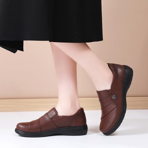 Image of QAE Loafers for Women Orthopedic Shoes Comfortable Slip-Ons Work Flats Womens Business Casual Dress Penny Loafers