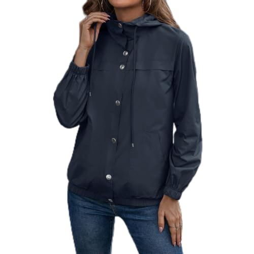 Chaqueta de senderismo para mujer impermeable capucha transpirable para rutas de montaña 1