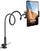 Gooseneck Tablet Mount Holder for Bed - Lamicall Flexible Tablet Arm Clamp, Bed Stand for 4.7-11" Devices, Such as iPad Mini 7.9, Air 9.7, Pro 10.5/11, Nintendo Switch, Samsung Galaxy Tabs - Black