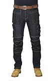 multi poche Prime Homme Pantalon de Travail Cargo armée Tactique Jeans (BLUE-006, 30W X 32L)