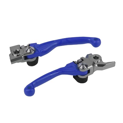 Polisport Pivot Unbreakable Levers Kit Fits Yamaha YZ125/250, YZ250F/450F, YZ250FX, YZ450FX (2009–2025) Motocross MX/Enduro Brake/Clutch Levers Durable Composite OEM Shape Easy Install Blue