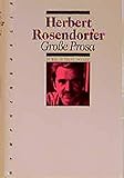 Grosse Prosa: Jubiläumsausgabe: Hrsg. v. Hans A. Neunzig - Herausgeber: Hans A Neunzig Herbert Rosendorfer 