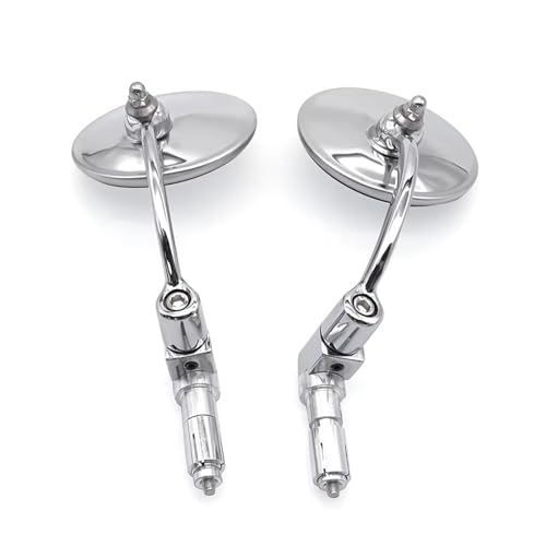 Espejos retrovisores para motos cromados de 22 mm con diseño retro para cafe racer y custom 4