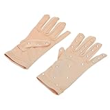 Operitacx Guantes Antideslizantes para Patinaje Artístico Protección Térmica, Fibra Elástica y Diseño Brillante para Rendimiento y Comodidad