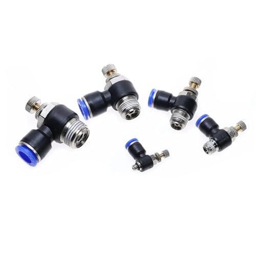 Válvula de mariposa neumática SL de 12 mm y rosca 3/8 para conector rápido de aire comprimido 5