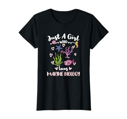 Just A Girl Who Loves Marine Biology T-Shirt Image