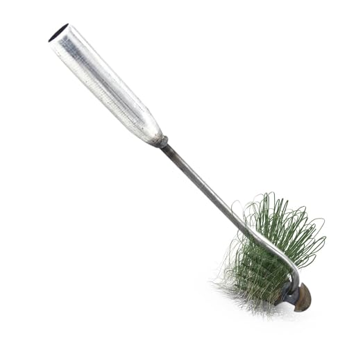 Qkbuza 手動除草機 小型除草プーラー 除草鍬 片手用 除草機 草抜き 草刈り鎌 道具 くさとり道具 雑草取り 道具 雑草取り 草むしり 道具 草むしり 草取りグッズ 雑草抜き 道具 雑草取り道具 草取り道具 4本爪 草刈り 多機能 軽量 耐久性 使い