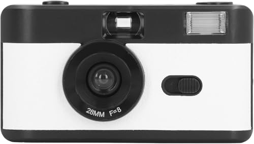 Disposable Film Camera 35 mm, Retro Film Camera with Built in Flash, Reusable Lightweight Vintage...