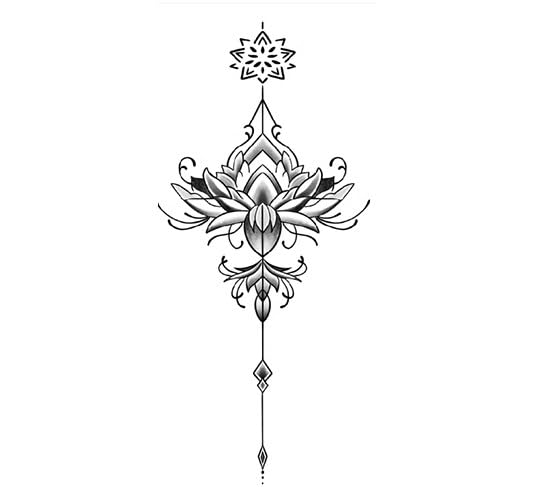 2 Piezas De Pegatinas De Tatuajes A Base De Hierbas, Jugo De Flor De Brahma, Semipermanentes, No Reflectantes, Impermeables Y Duraderas