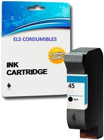 ELS CONSUMIBLES Negro Cartucho de Tinta Compatible para HP Color Copier 180 280 Deskjet 1180c 1220c 1280 6120 9300 930c 959c 970cxi Fax 1220 Photosmart 1000 1115 | Reemplazo para HP 45 (C51645AE)