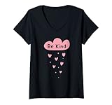 Photo Gallery donna cute be kind nuvola disegnata a mano minimalista cuori pioggia: rosa maglietta con collo a v Photo Gallery donna cute be kind nuvola disegnata a mano minimalista cuori pioggia: rosa maglietta con collo a v