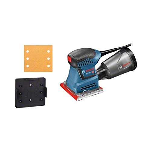 Bosch Professional V System ponceuse vibrante sans-fil GSS 140-1 A (avec boîtier collecteur à microfiltre, 2 feuilles abrasives, 1 plateau de ponçage, gabarit de perforation)
