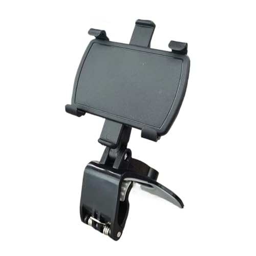 Car Phone Mount, 360° Rotatable ABS Dashboard Cell Phone Holder, Multifunctional Car Rearview Mirror Phone Mount Stand Clip with Non-Slip Base, Compatible with 3 to 7 Inch Smartphones