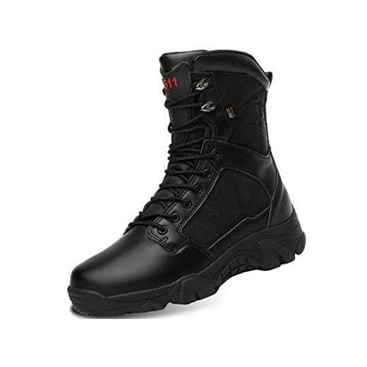 IYVW A003 B Bottes militaires Lace Up Series, Bottine Chelsea Homme noir 43 EU