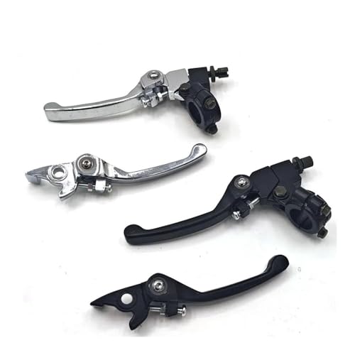 Levier de frein et d'embrayage pliable moto finition silver VTT