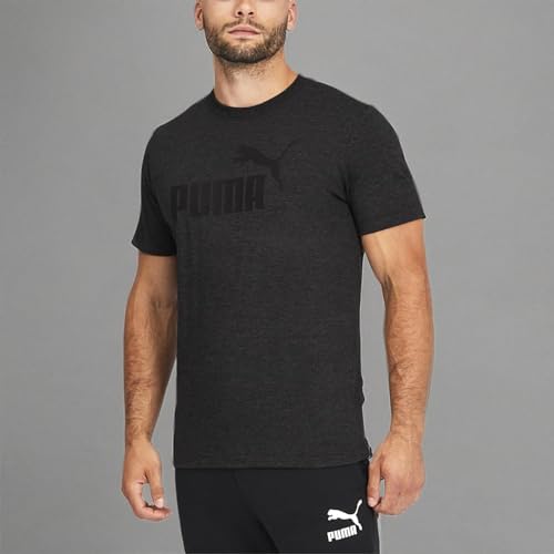 PUMA PUMA Men's Essentials Tee, Dark Gray Heather, X-Small